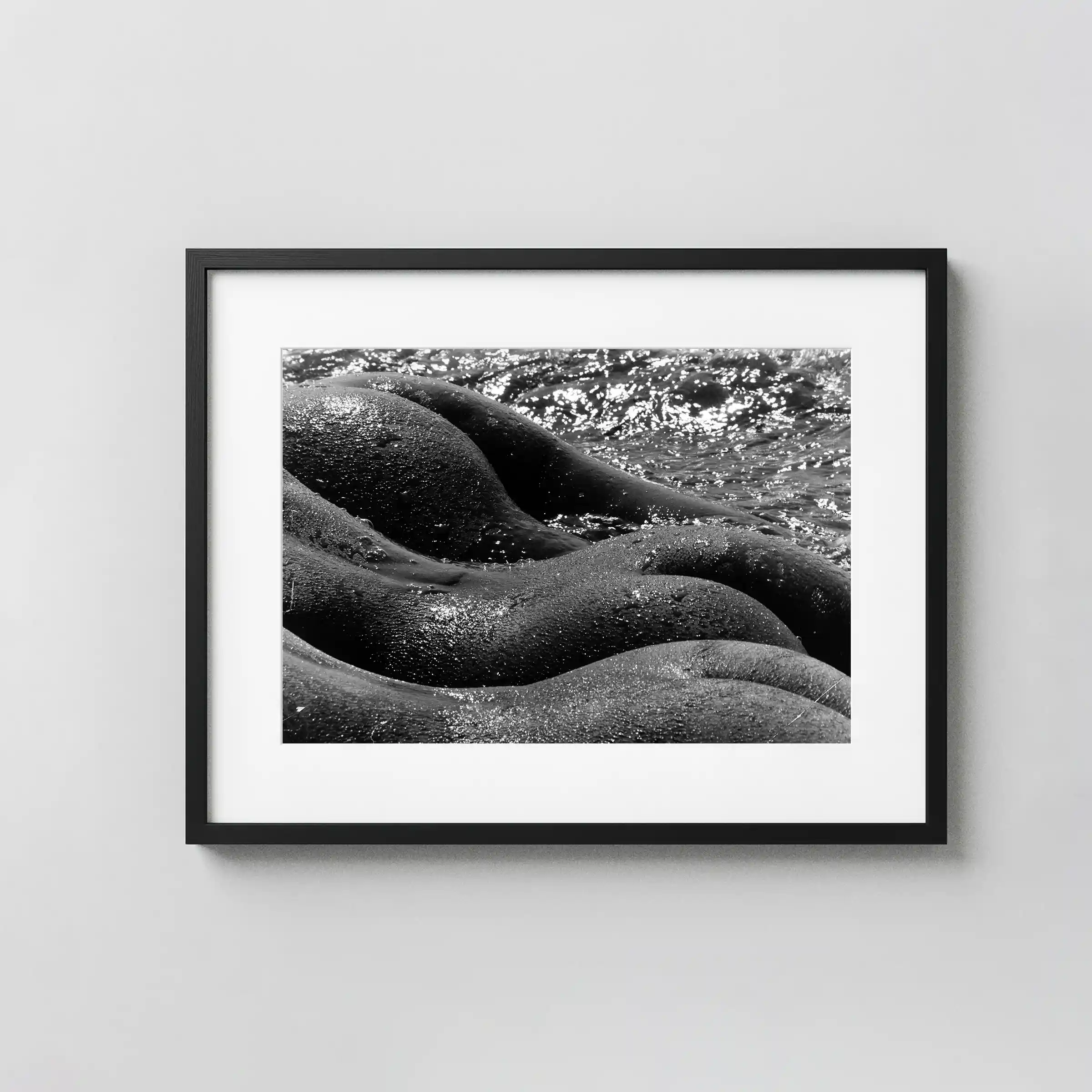 Les Geantes Gomarsgue 1978 Nude displayed as a framed wall mockup