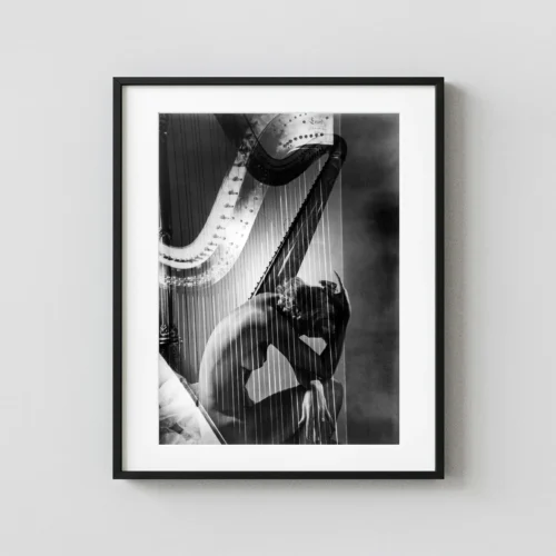 Lisa Fonssagrives-Penn with Harp, Paris 1939 Nude Photography Print
