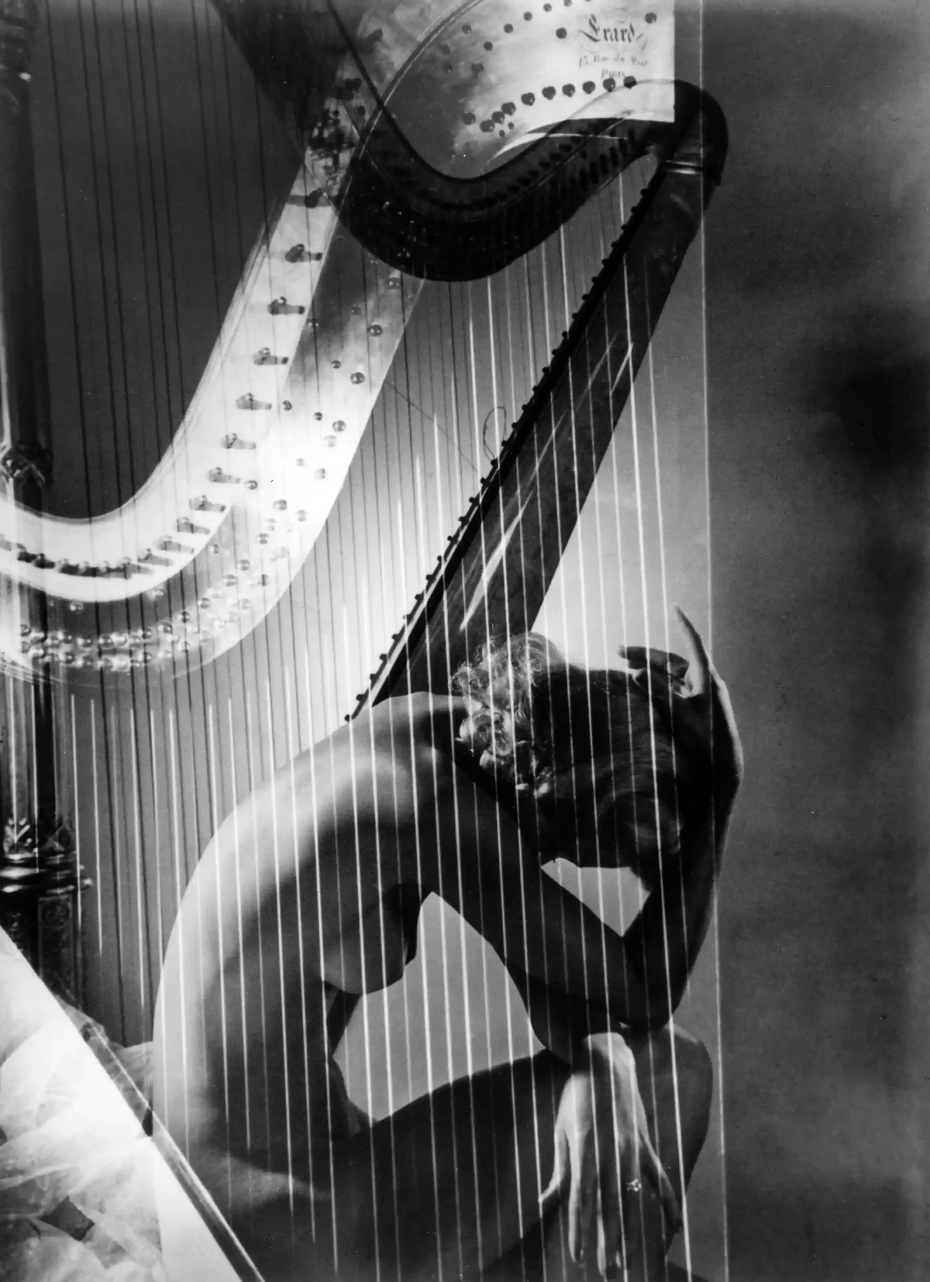 Lisa Fonssagrives-Penn with Harp, Paris 1939 Nude Photography Print