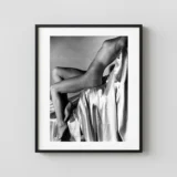 Lisa On Silk New York 1940 Nude Photography Print
