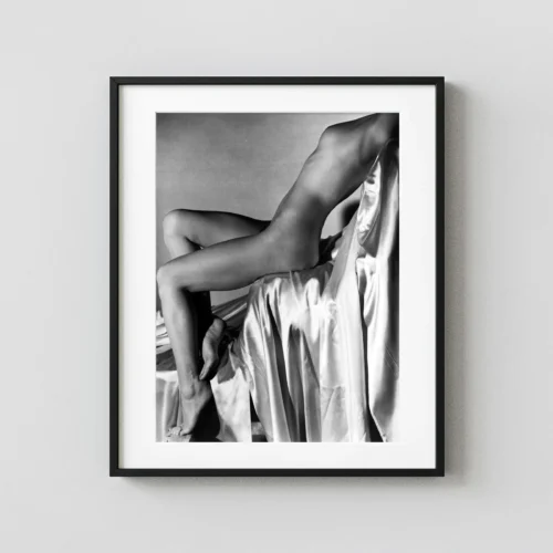 Lisa On Silk New York 1940 Nude Photography Print