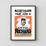 Little Richard 1957 Portland, Oregon Day-Glo Concert Poster