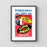 Lloyd Price 1958 New Haven, CT Cool "Spinning Discs" Concert Poster