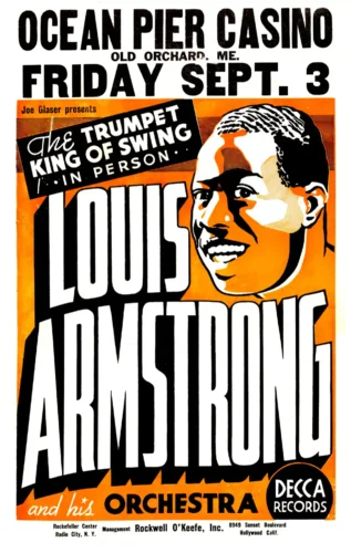 Louis Armstrong 1937 Old Orchard Beach, Maine Concert Poster