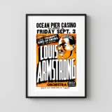 Louis Armstrong 1937 Old Orchard Beach, Maine Concert Poster