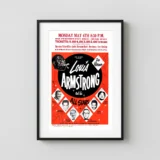 Louis Armstrong & His All-Stars 1964 Houston, TX Fully Concert Poster