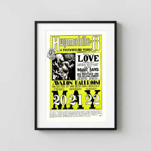 Love, Captain Beefheart, BBHC 1966 "Hupmobile-8" Avalon Concert Poster