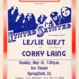 Lynyrd Skynyrd with Ronnie Van Zant 1975 Springfield, IL Concert Poster
