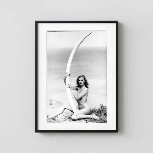 Margritte Ramme with Elephant Tusk, Montauk 1976 Nude Photography Print