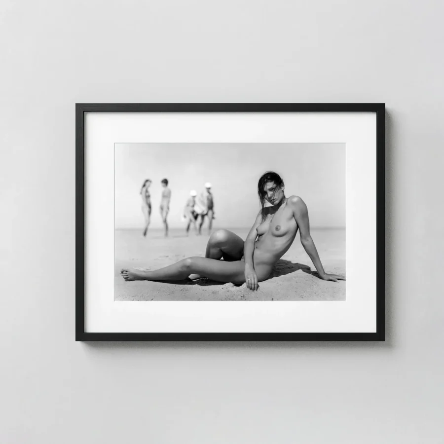 Marine Montalivet France 1993 Nude displayed as a framed wall mockup