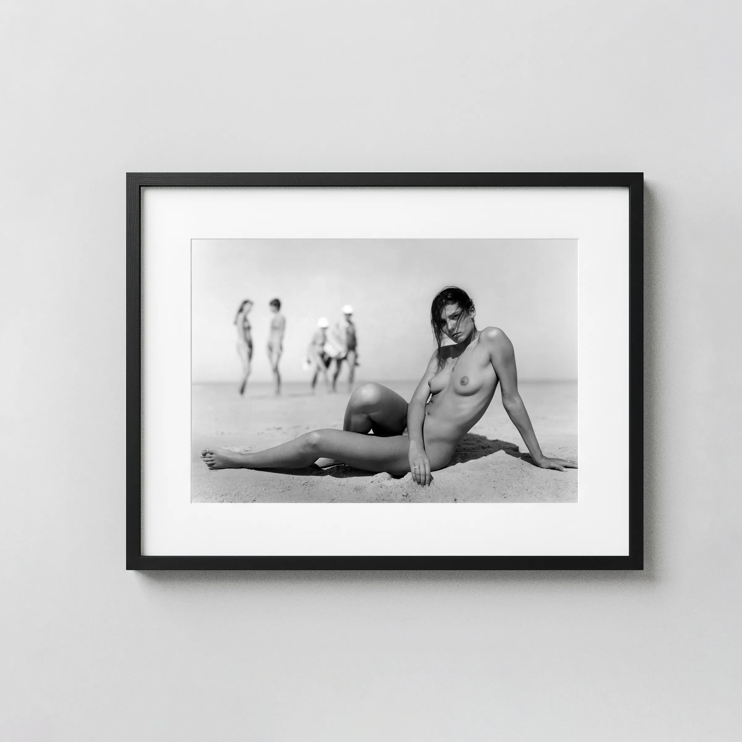 Marine Montalivet France 1993 Nude displayed as a framed wall mockup