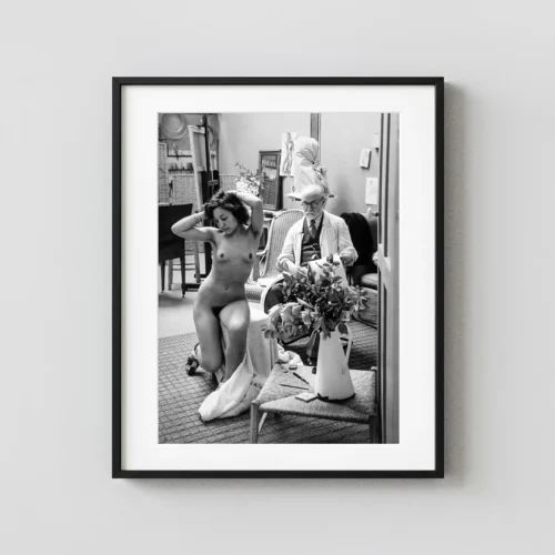 Matisse Drawing with Model, Paris 1939 Nude Photography Print