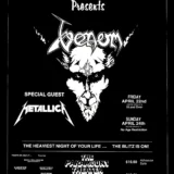 Metallica 1983 Staten Island, NY Concert Poster