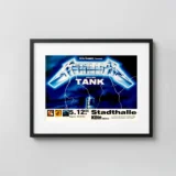 Metallica, Tank 1984 Ride the Lightning Era Köln, Germany Concert Poster