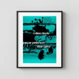 Miles Davis, Oscar Peterson 1960 German Tour-Blank Concert Poster