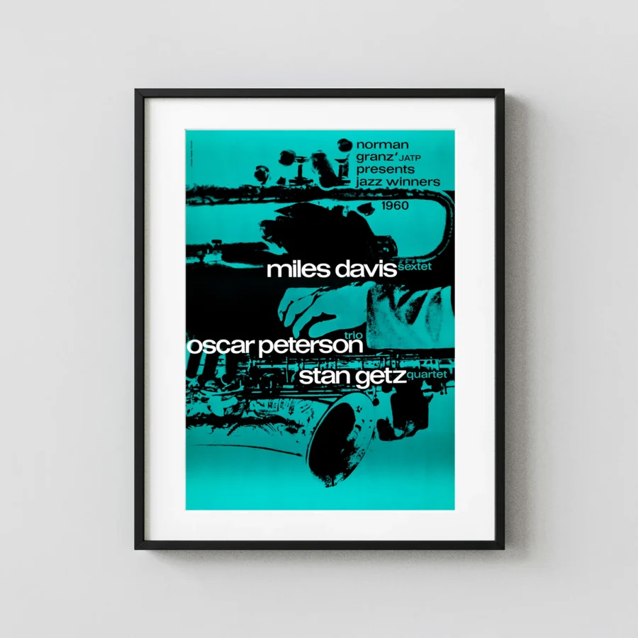 Miles Davis, Oscar Peterson 1960 German Tour-Blank Concert Poster