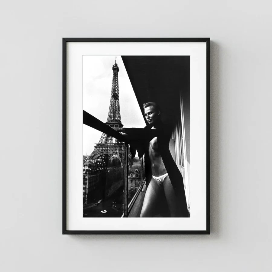 Model and Meccano Set, Paris 1976 Nude displayed as a framed wall mockup