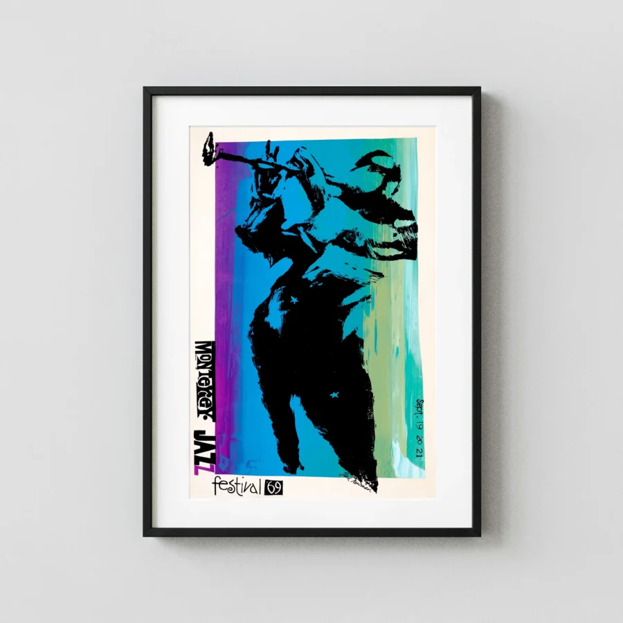 Monterey Jazz Festival 1969 with Miles Davis, Sarah Vaughan, Sly Concert Poster