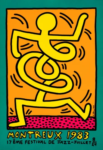 Montreux Jazz Festival 1983 Concert Poster by Keith Haring