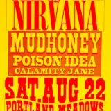 Nirvana 1992 Portland Meadows Concert Poster