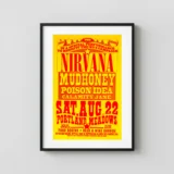 Nirvana 1992 Portland Meadows Concert Poster