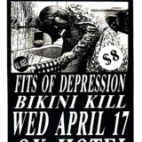 Nirvana, Fitz of Depression, Bikini Kill 1991 OK Hotel Concert Poster