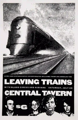Nirvana, Leaving Trains, Blood Circus, Central Tavern Concert Poster (1988)