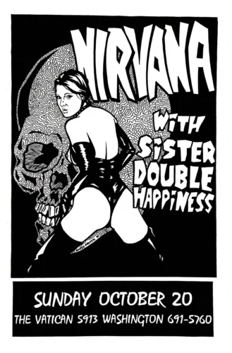 Nirvana, Sister Double Happiness Concert Poster (1991)