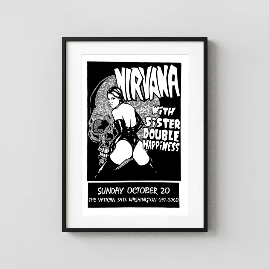 Nirvana, Sister Double Happiness Concert Poster (1991)