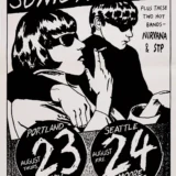 Nirvana, Sonic Youth 14" X 18" Portland and Seattle Concert Poster (1990)