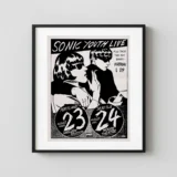 Nirvana, Sonic Youth 14" X 18" Portland and Seattle Concert Poster (1990)