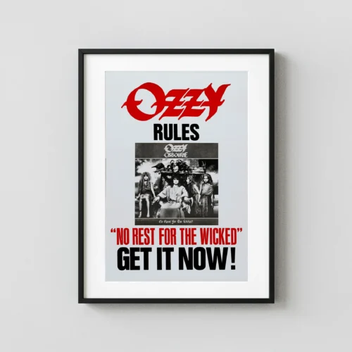 No Rest for the Wicked (Sony, 1988) Music Poster