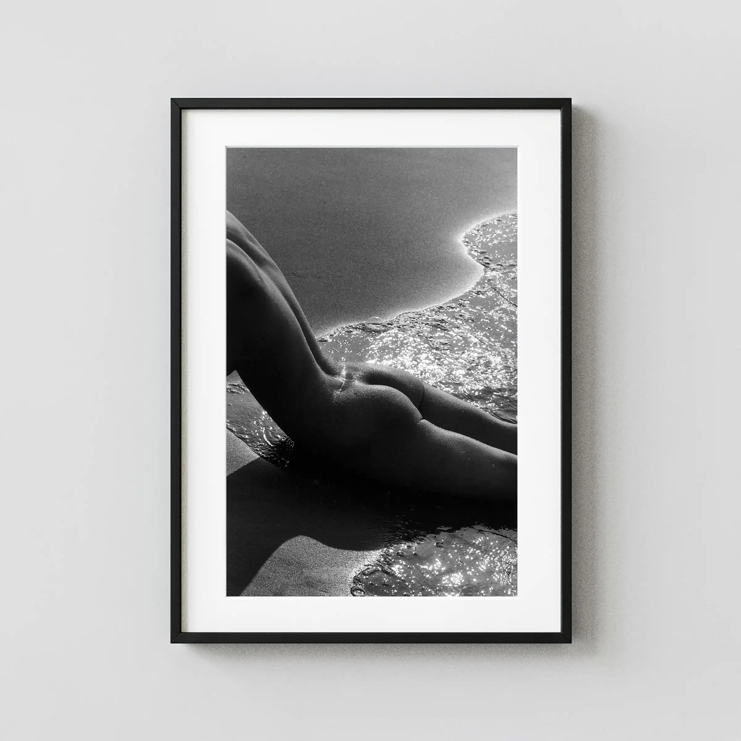 Nu De La Plage 1971 displayed as a framed wall mockup