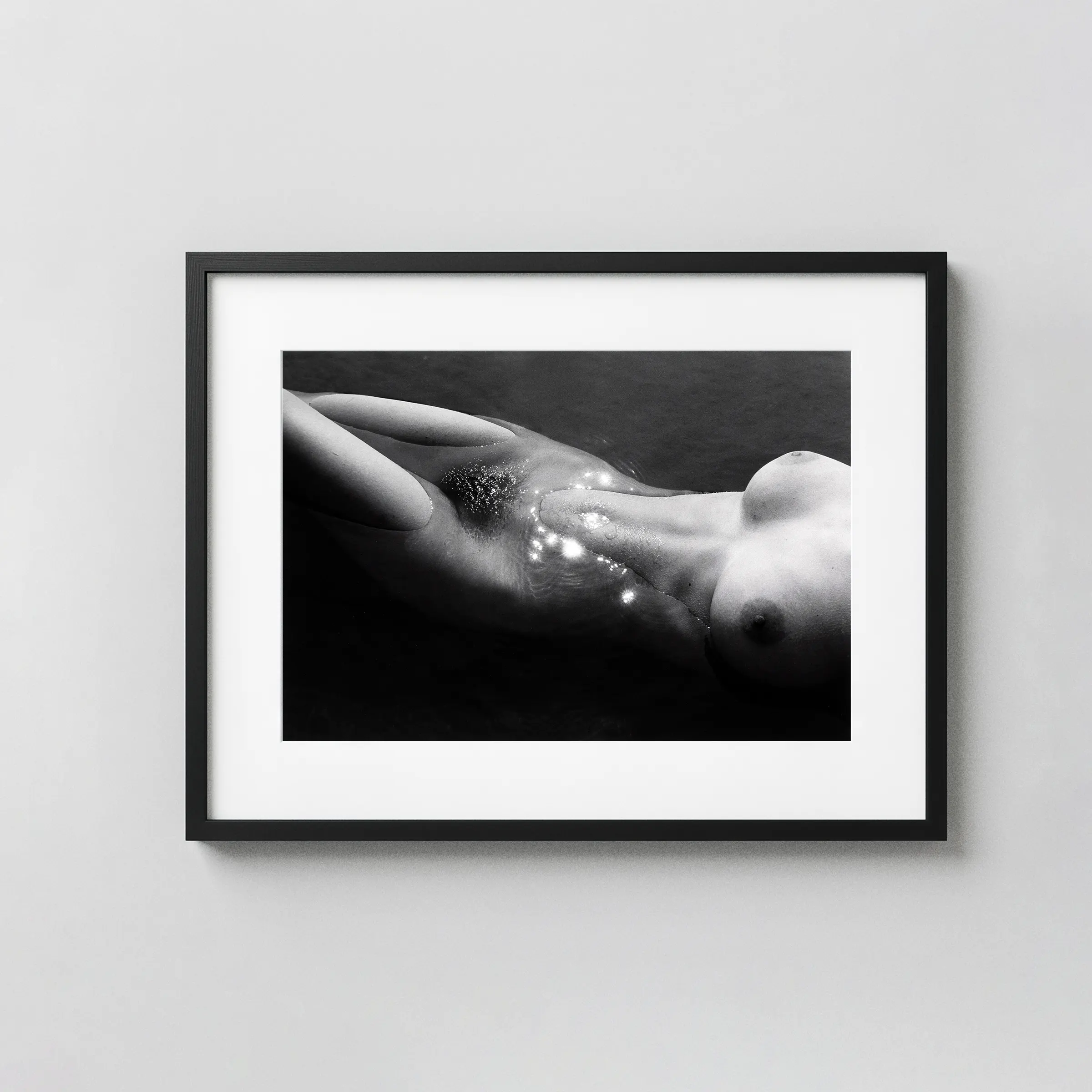 Nude in Water Highlights 1960 displayed as a framed wall mockup