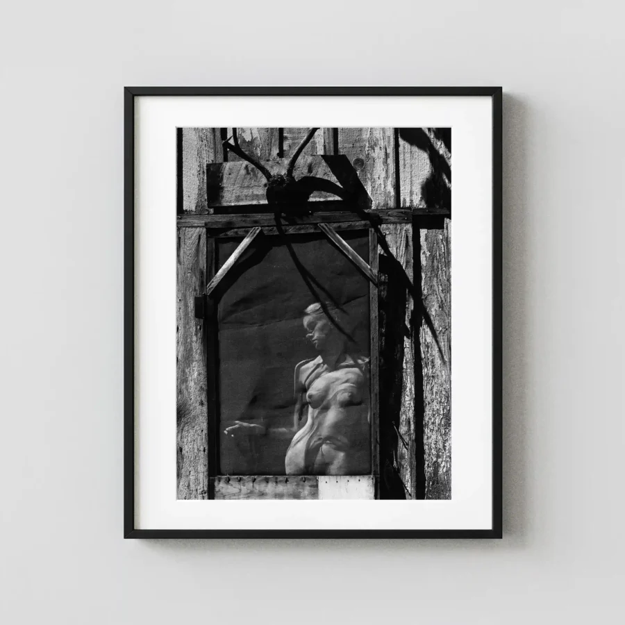 Nude Reflection in Window 1963 displayed as a framed wall mockup