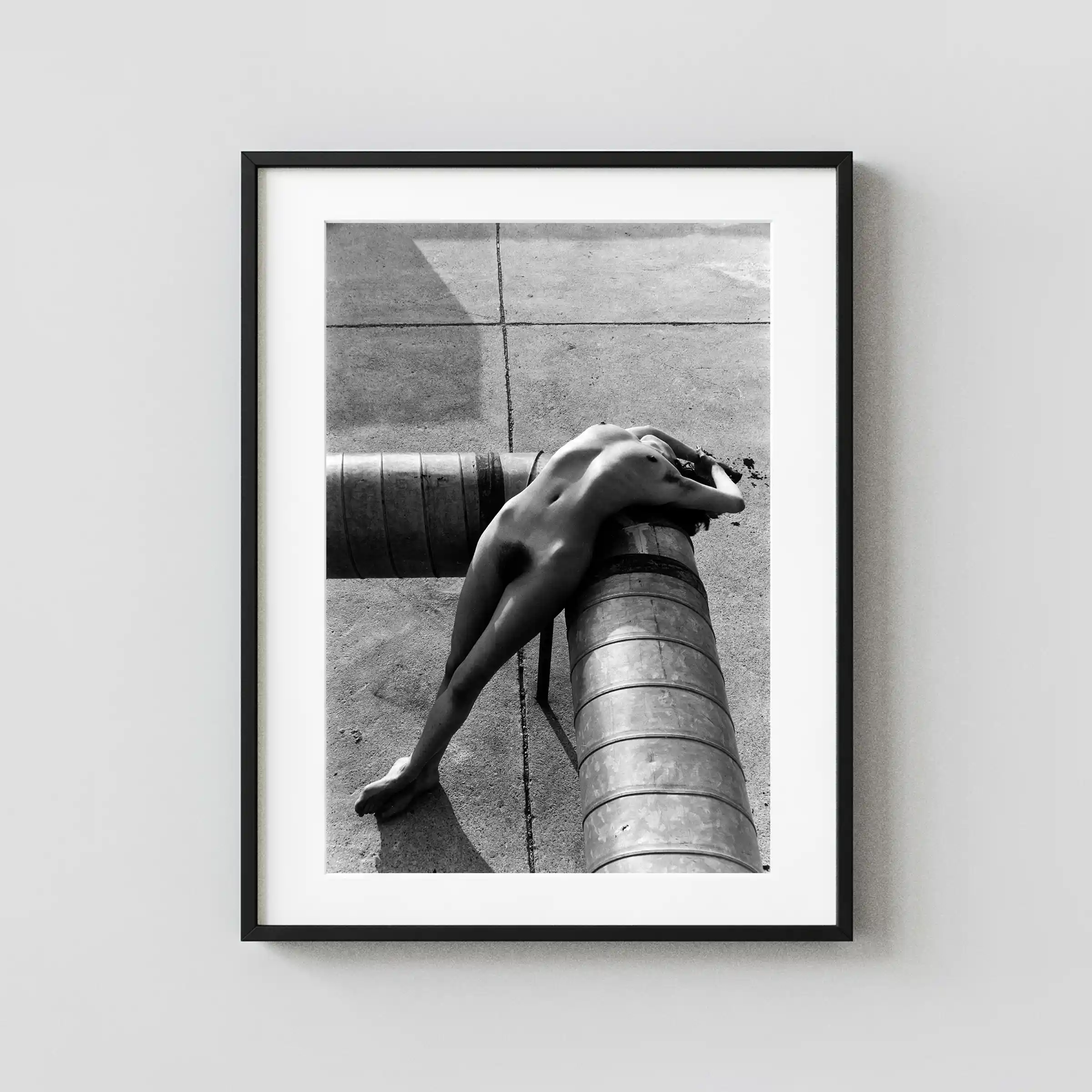 Nude A La Terrasse II Paris 1975 displayed as a framed wall mockup