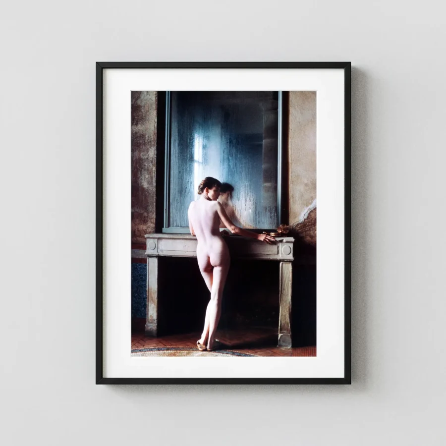 Nude At Luxor Bathhouse 1986 displayed as a framed wall mockup