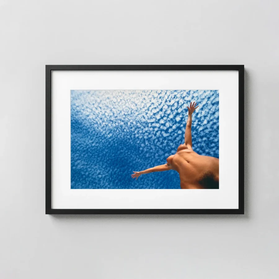 Nude At White Sands IV 1986 displayed as a framed wall mockup