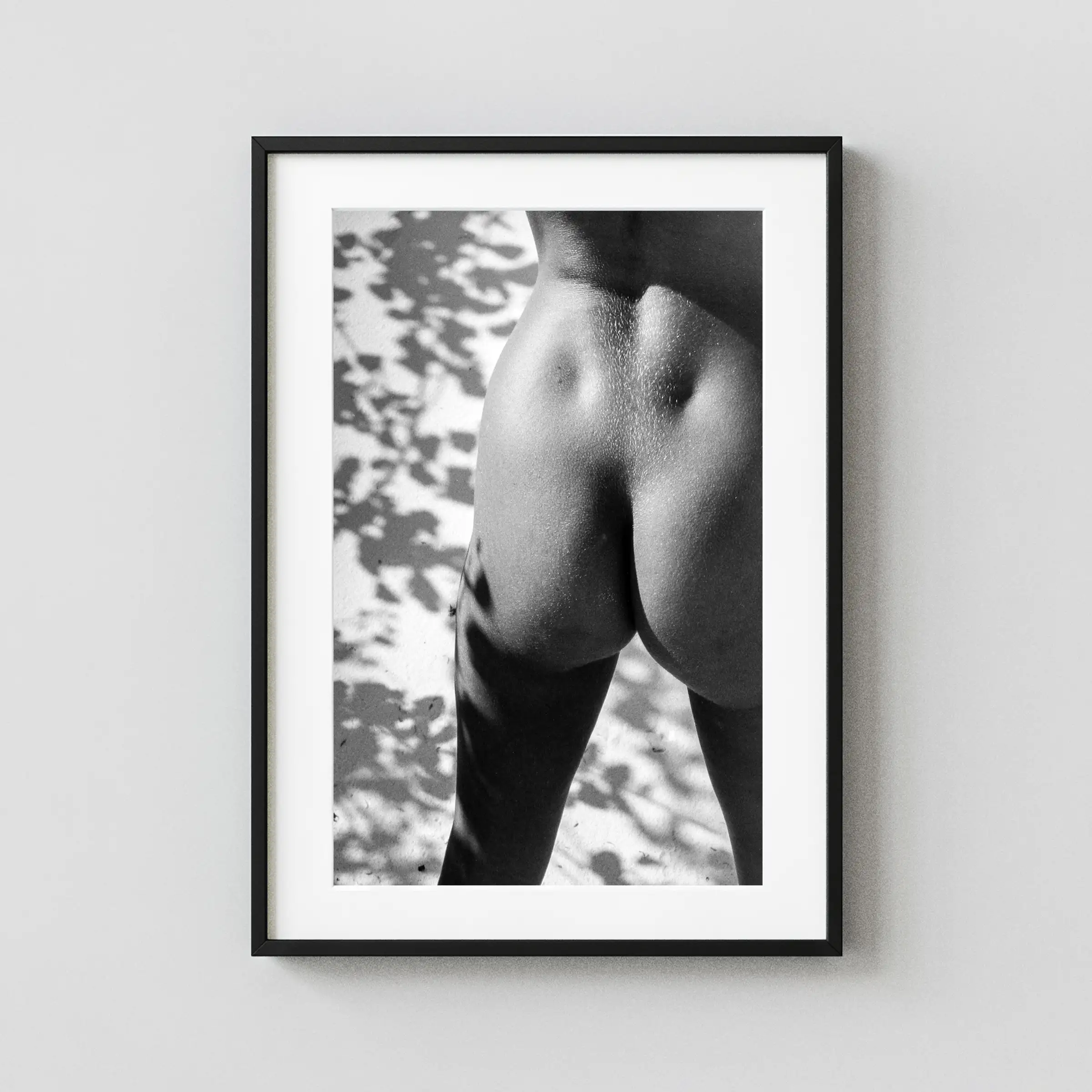 Nude At White Sands Liv 1986 displayed as a framed wall mockup