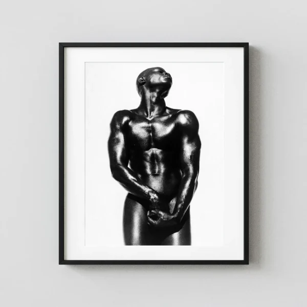 High-Contrast Male Nude 1989 Photography Print