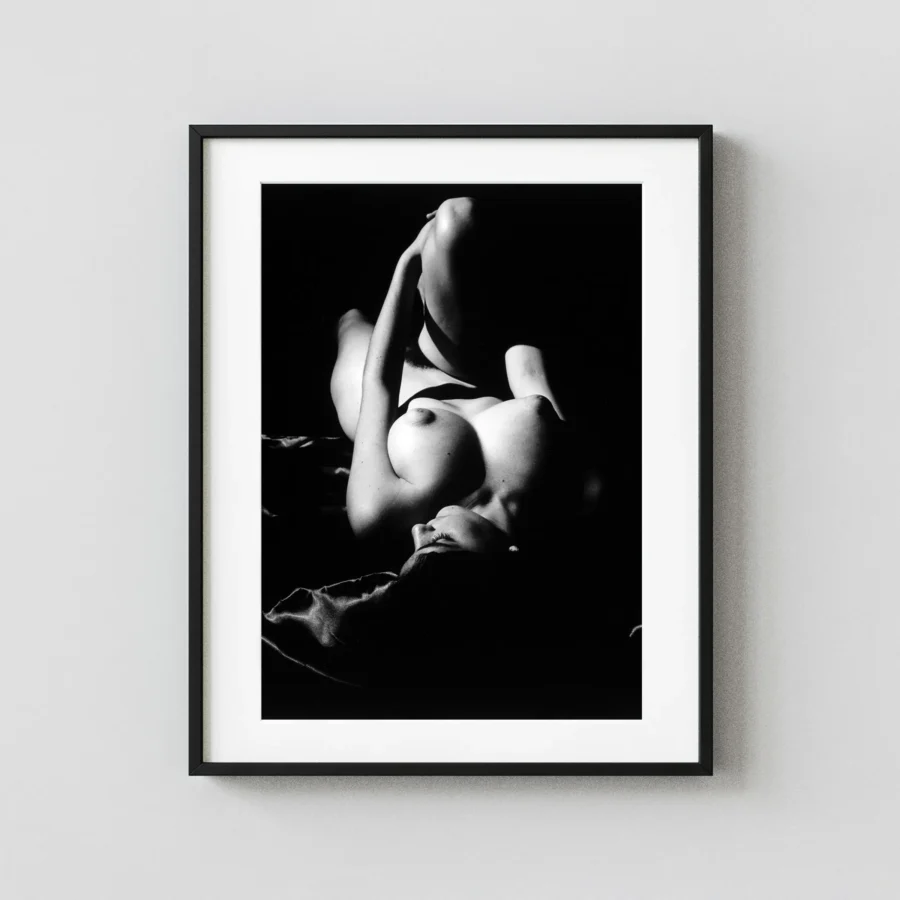 Nude Hugging Knee 1960 displayed as a framed wall mockup