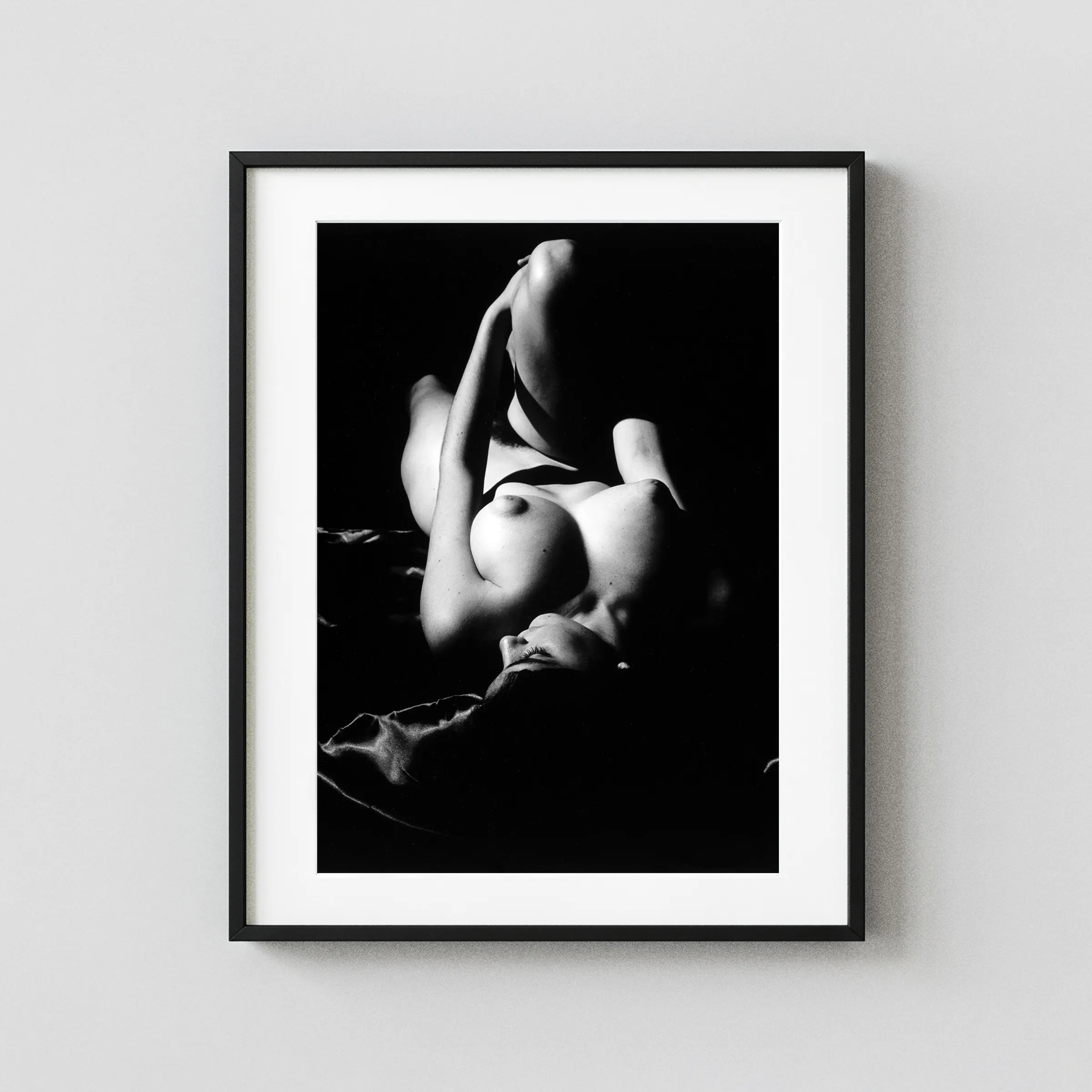 Nude Hugging Knee 1960 displayed as a framed wall mockup
