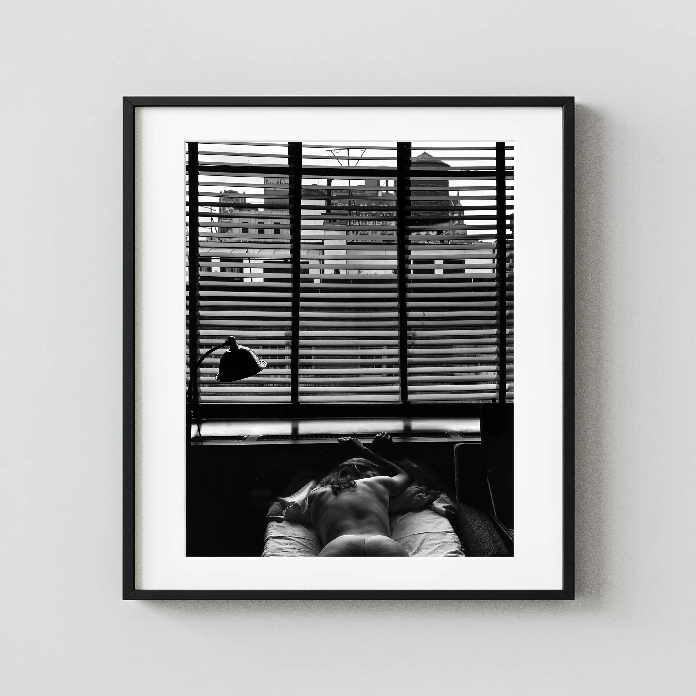Nude Interior New York 1936 displayed as a framed wall mockup