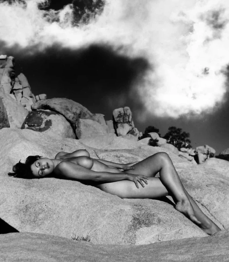 Nude Laying On Rocks Circa 1960 Photography Print