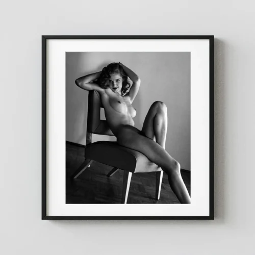 Nude On A Chair 1960 Photography Print