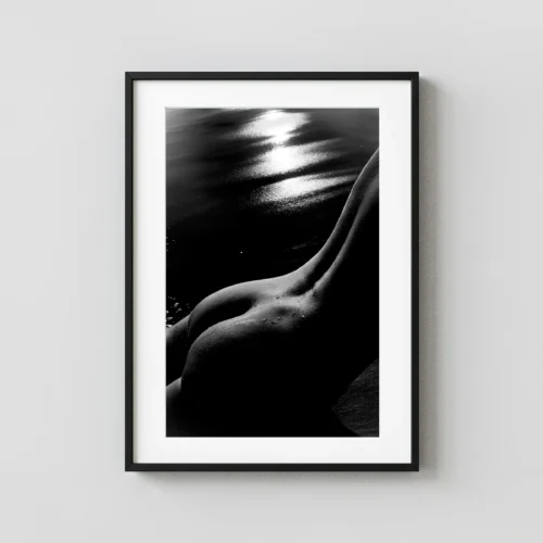 Nude On Beach Circa 1970 Photography Print