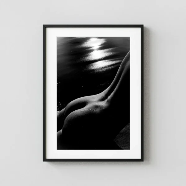 Nude On Beach Circa 1970 Photography Print