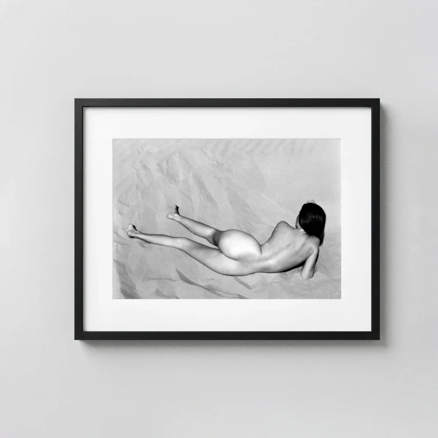 Nude On Sand Charis Oceano 1936 displayed as a framed wall mockup