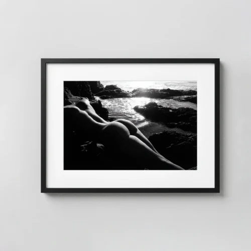 Reclining Nude by the Ocean 1982 Photography Print