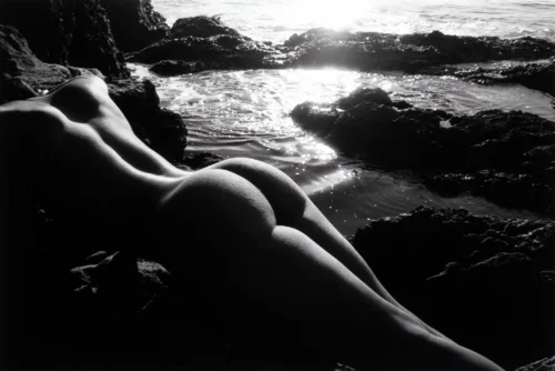 Reclining Nude by the Ocean 1982 Photography Print